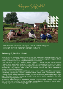 Perawatan tanaman sebagai Tindak lanjut Program sekolah inovatif ketahan pangan (SIKAP)