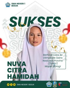 Nuva Harumkan SMAN 1 Besuk, Lolos OSN-K 2026 Menuju OSN-P Bidang Studi Biologi